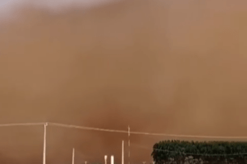 Nuvem de poeira. Foto: divulgação