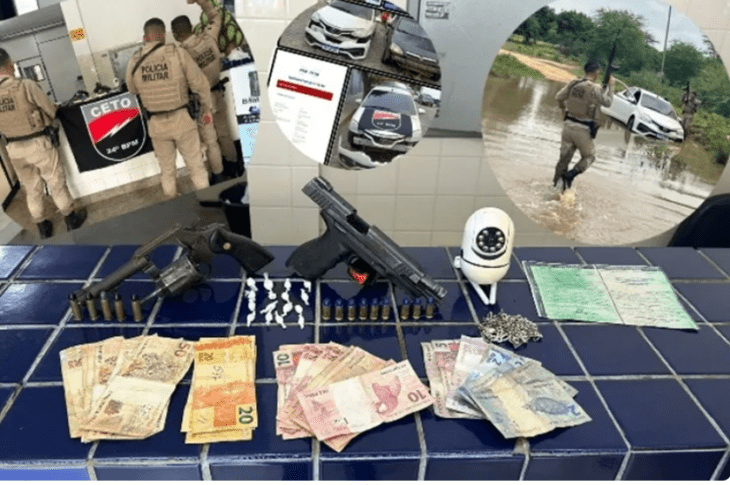 Material apreendido em Brumado. Foto: reprodução Achei Sudoeste