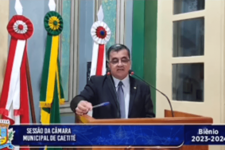 Vereador Rodrigo. Foto: reprodução Câmara