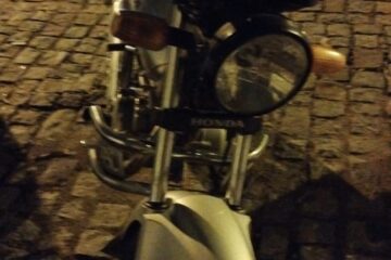 Moto recuperada. Foto: Polícia Militar