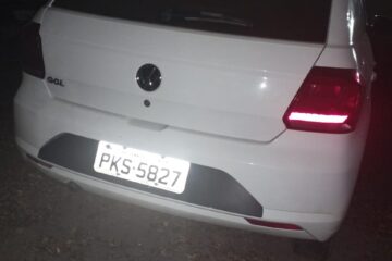 Carro recuperado. Foto: Polícia Militar