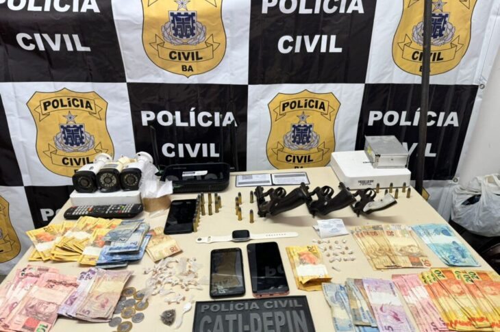 Material apreendido. Foto: Polícia Civil