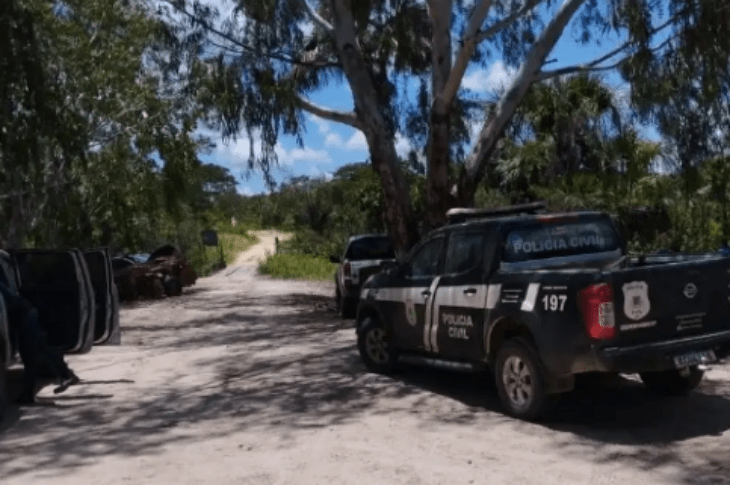 Área de conflito em Coos. Foto: Polícia Civil