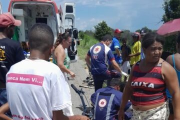 Equipe do Samu no local. Foto: rede social
