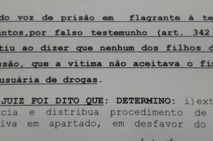 Decisão do magistrado