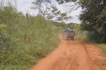 Flagrante do transporte escolar