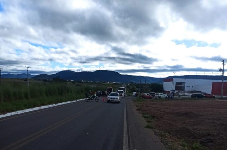 Acidente registrado na BR-030, em Guanambi. Foto: Smtran