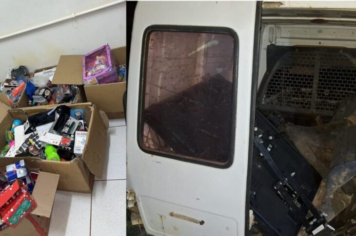 Objetos recuperados. Foto: Polícia Militar