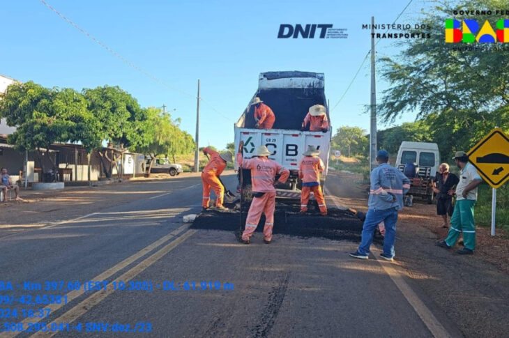 Rodovia recebendo melhorias. Foto: ASCOM
