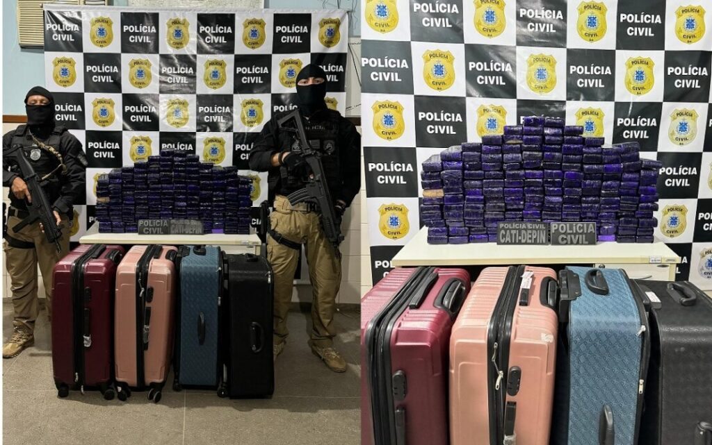 Substância análoga à maconha apreendida em Guanambi. Foto: Polícia Civil