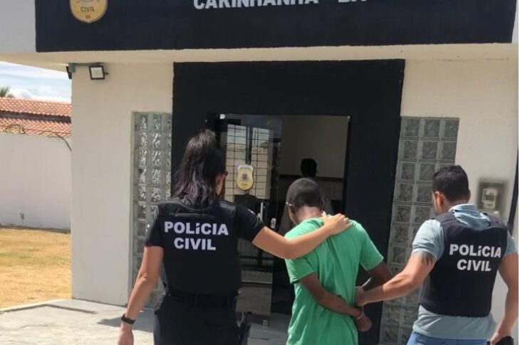 Nego de Bia sendo preso. Foto: Polícia Civil