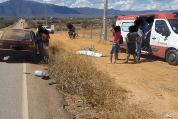 Ciclista morre atropelado. Foto: leitor do Folha do Vale