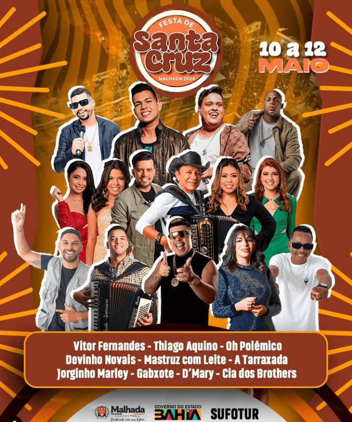 Cartaz da Festa de Santa Cruz. Foto: reprodução