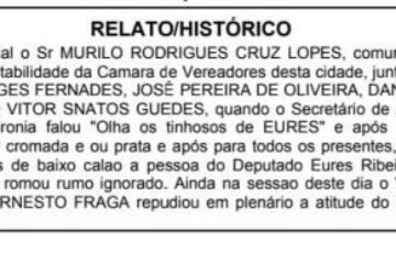 Cópia da ocorrência. Reprodução