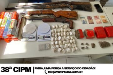 Material apreendido com suspeito. Foto: Polícia Militar