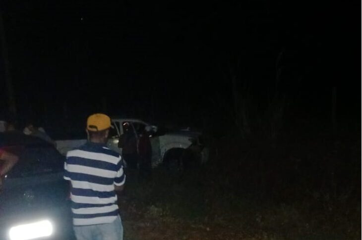 Local do acidente na BA-161, em Carinhanha. Foto: reprodução rede social