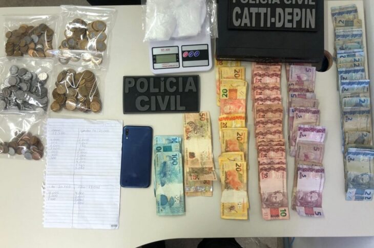 Material apreendido em Carinhanha. Foto: Polícia Civil