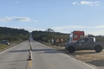 Local do acidente na BR-030, em Brumado. Foto: Achei Sudoeste