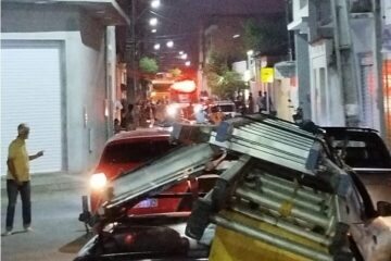 Local do acidente na Rua 2 de Julho. Foto: leitor