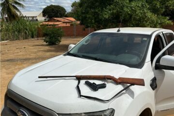 Espingarda apreendida. Foto: Polícia Civil
