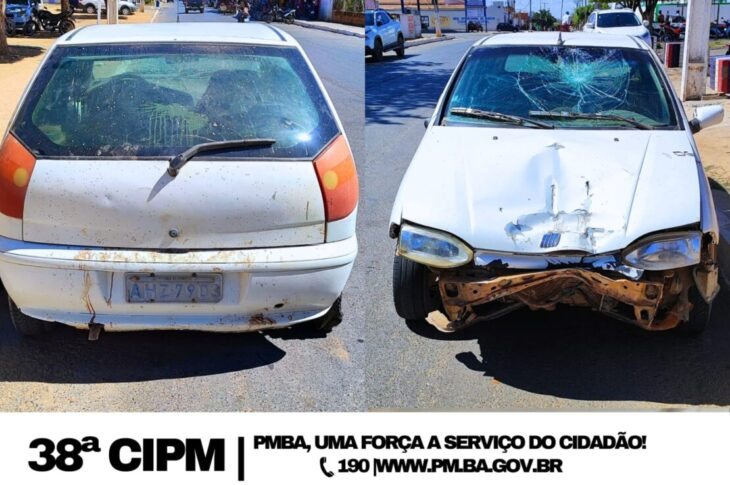 Carro apreendido em Serra do Ramalho. Foto: Polícia Militar