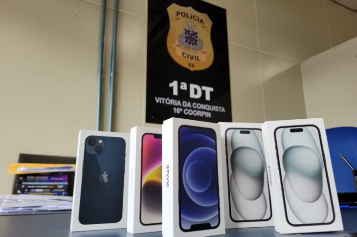 Aparelhos apreendidos. Foto: Polícia Civil