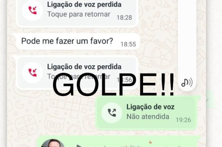 Criminosos se passam pelo prefeito Dr Marcelo para tentar aplicar golpes — Foto: Reprodução/WhatsApp