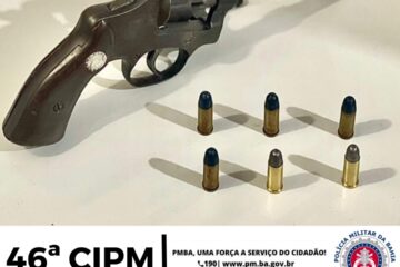 Arma apreendida em Érico Cardoso. Foto: Polícia Militar