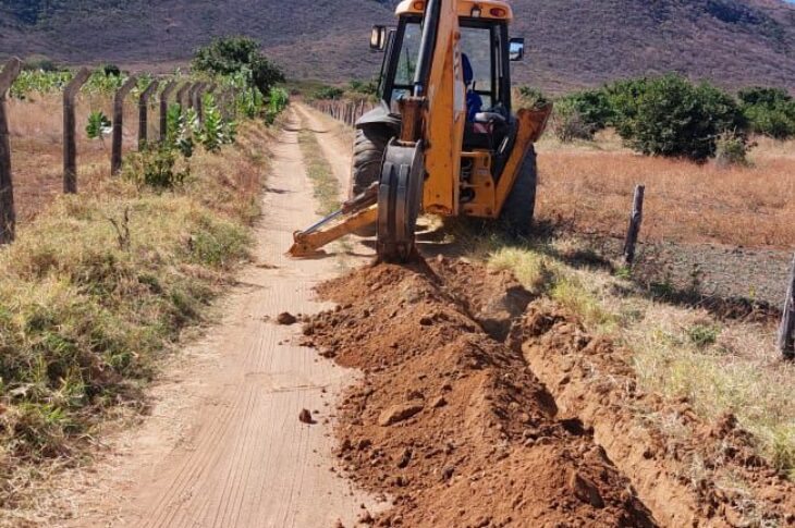 Obra em Guanambi. Foto: ASCOM