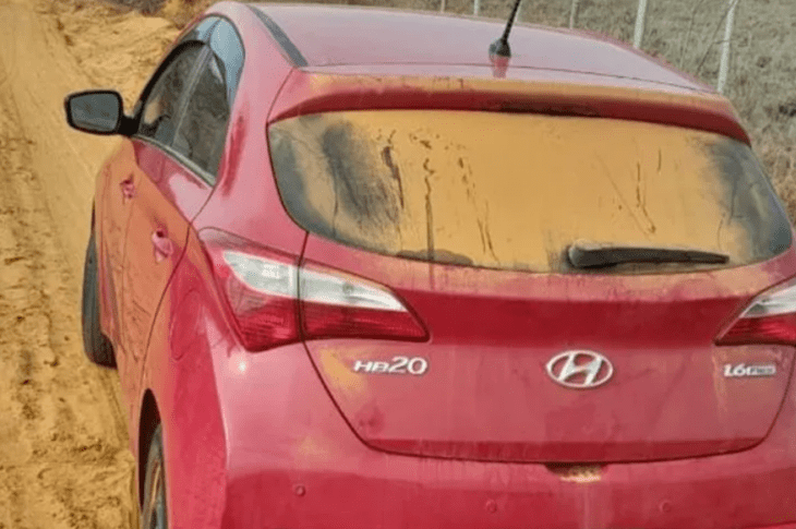 HB20 roubado em Guanambi é recuperado pela polícia. Foto: 24º BPM
