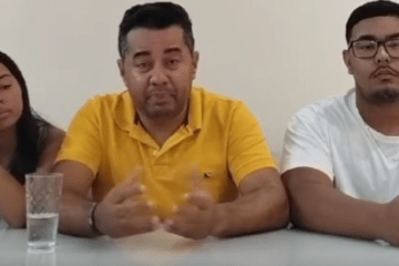 Júnio ao lado dos filhos. Foto: reprodução Júnio Guedes do Brasil