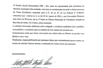 Edital de convocação