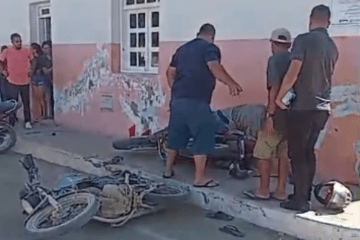 Motociclista envolvido em acidente. Foto: reprodução