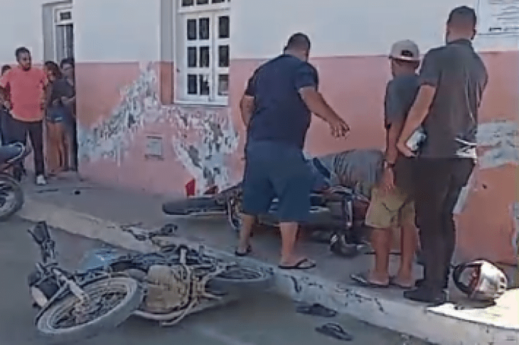 Motociclista envolvido em acidente. Foto: reprodução