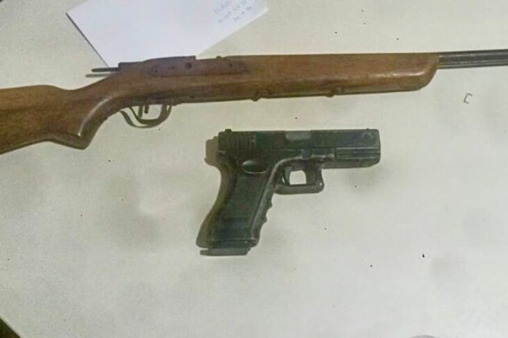 Armas apreendidas em Caculé. Foto: Polícia Militar