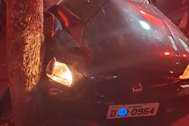 Carro envolvido no acidente. Foto: SMtran