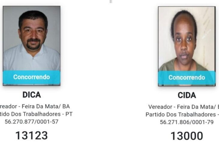 Dica e Cida. Foto: TSE
