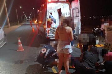 Samu prestando atendimento. Foto: reprodução Vilson Nunes