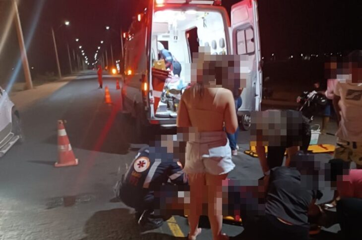 Samu prestando atendimento. Foto: reprodução Vilson Nunes