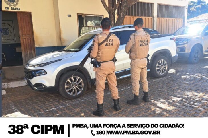 Carro recuperado. Foto: Polícia Militar