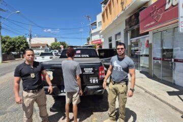 Suspeito de furtar carro é preso. Foto: Polícia Civil