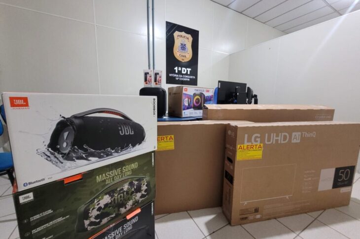 Objetos recuperados. Foto: Polícia Civil