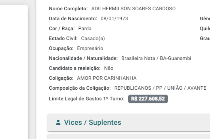 Léo registra candidatura. Foto: TSE