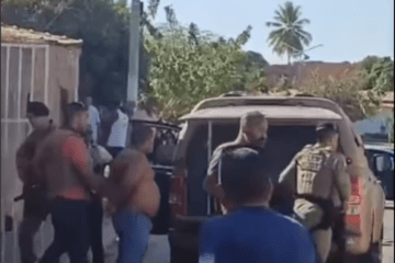 Prisão do suspeito de homicídio. Foto: reprodução