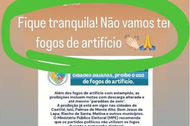 Publicação de Nal Azevedo. Foto: reprodução