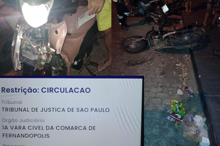 Motos atingidos. Foto: SMtran