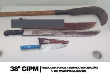 Armas apreendidas. Foto: Polícia Militar