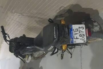 Moto apreendida em Iuiu. Foto: Polícia Militar