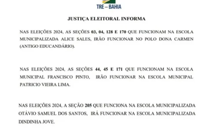 Publicação. Foto: TRE