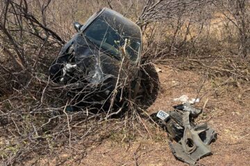 Carro envolvido no acidente. Foto: Portal Vilson Nunes